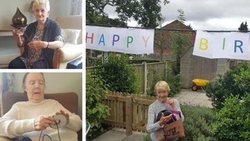 Droylsden Residents enjoy knitting class and birthday